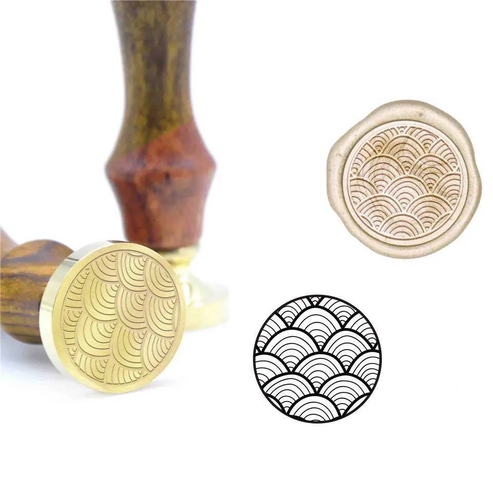 Геометрический восковый узор печать штамп B29 заказ воск Начальная деревянной