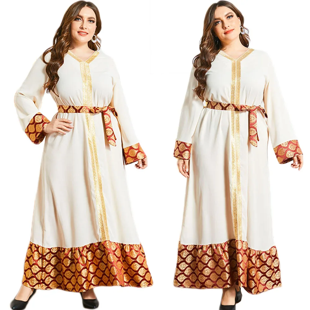 

Moroccan Muslim Women Long Maxi Dress Arab Abaya Dubai Islamic Kaftan Caftan Clothing Jacquard Turkish Ramadan Robe Party Abayas