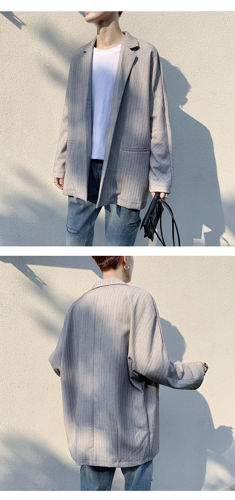 Hongkong Autumn Men Blazer Black Oversized Blazer Masculino Yuppie Style Men Blazer hombre