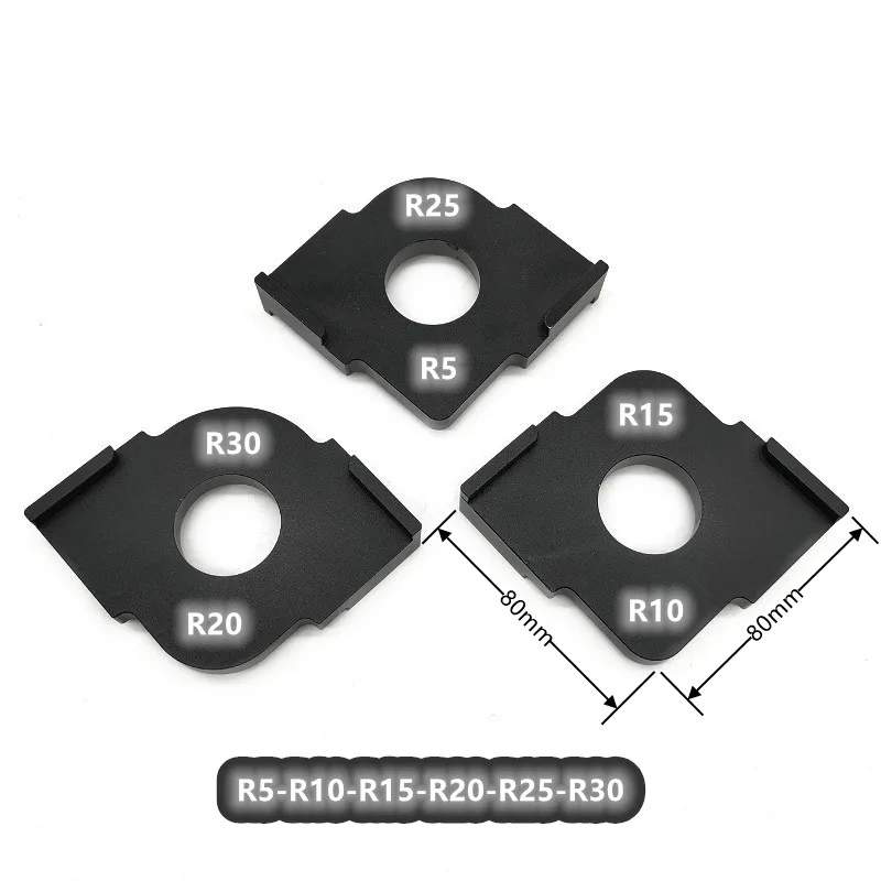 

3Pcs Wood Panel Radius R Plate Quick-Jig Router Table Bit Corner Jig Trimming Machine Round Corner Template Kit