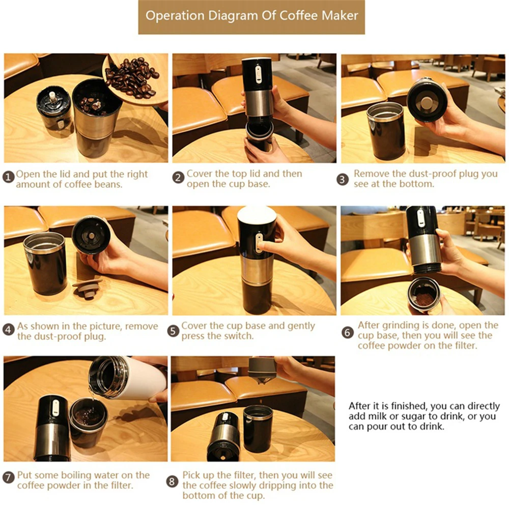 Электрическая кофемолка многофункциональная чашка USB устройство для тонкой