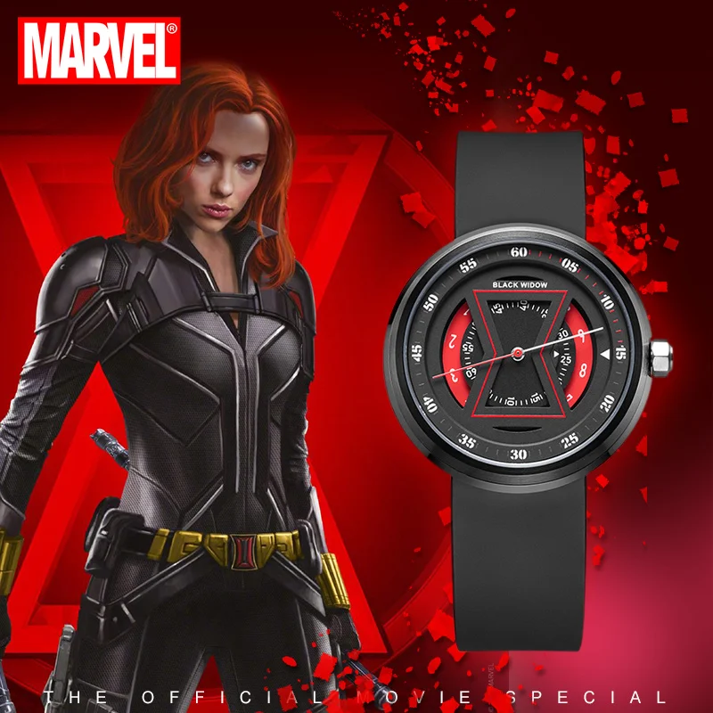 Disney Official Captain Marvel Casual Quartz Wristwatches 3D Stereo Dial 100m Waterprooof Sport 2020 New Clock FeMale Girls Time