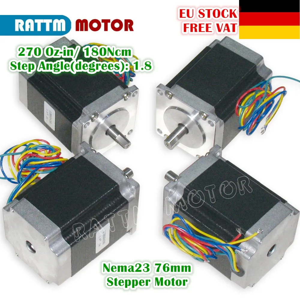 [Доставка ЕС и бесплатный НДС] 4 шт. Nema 23 76 мм CNC шаговый двигатель 270 Oz in 3A вышивка 3D
