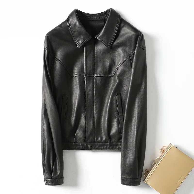 

Куртка женская из натуральной овечьей кожи, короткая, весна-осень, WPY2848, 2021