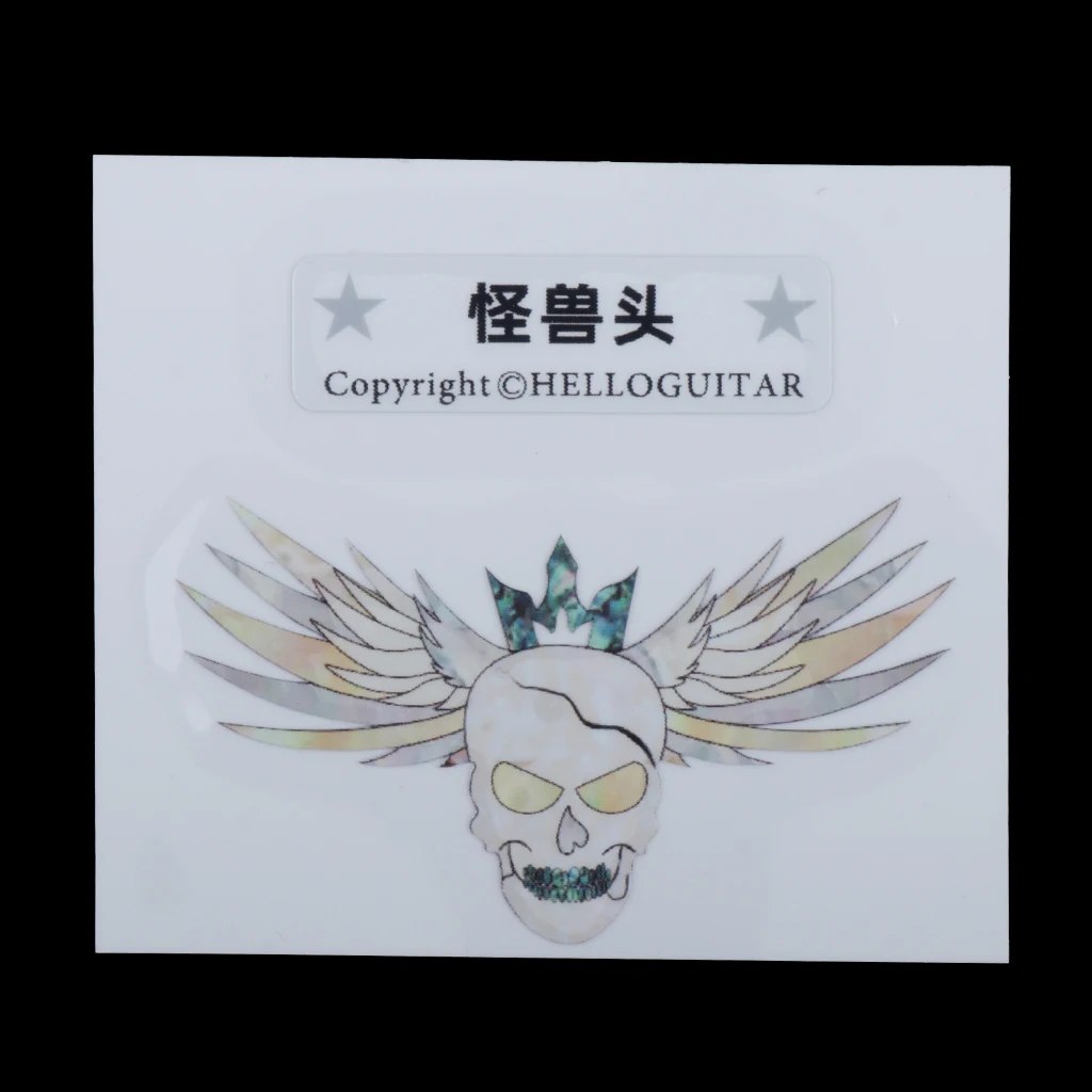 elektrische gitarre bass körper abziehbilder aufkleber pvc 10cm kopfplatte inlay aufkleber teile free global shipping