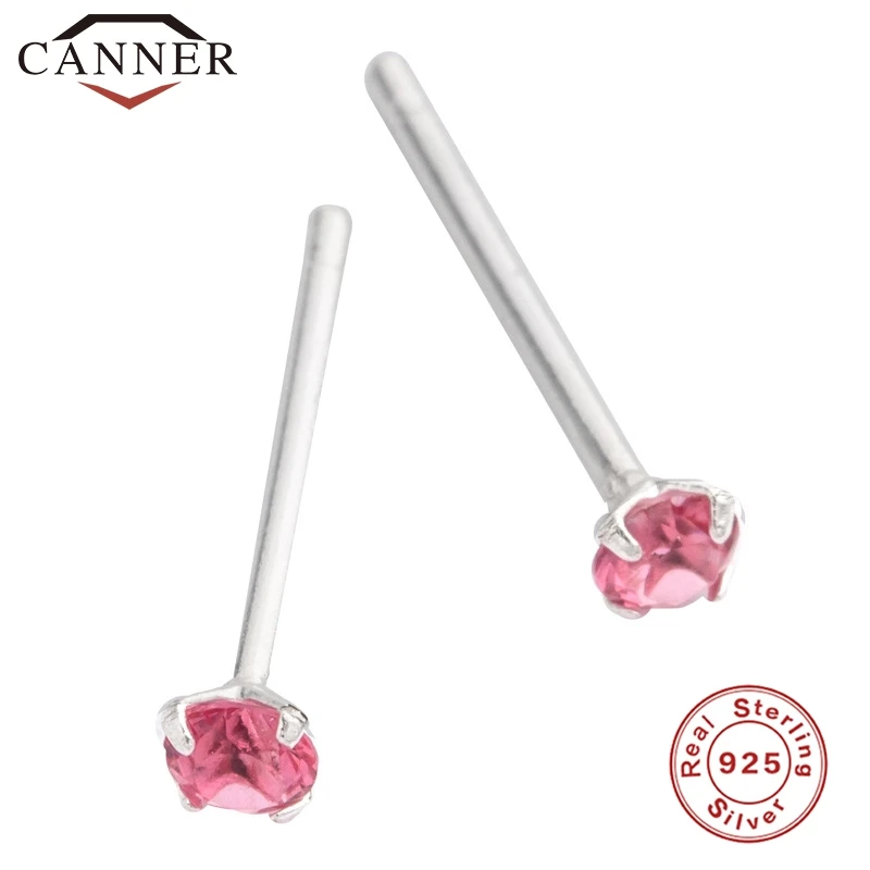 Женские серьги гвоздики из серебра 925 пробы с фианитами|Серьги-гвоздики| |