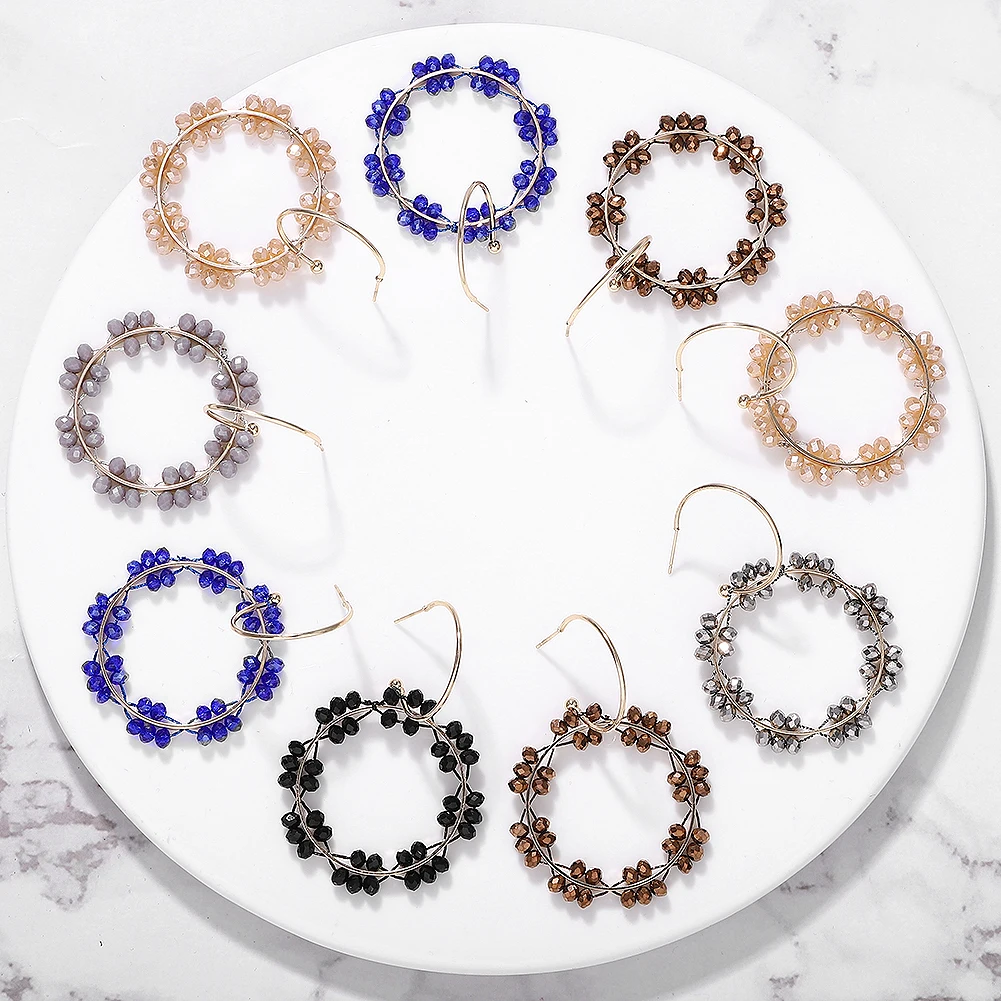 Женские Висячие серьги Girlgo с разноцветными Каменными бусинами ручной работы в