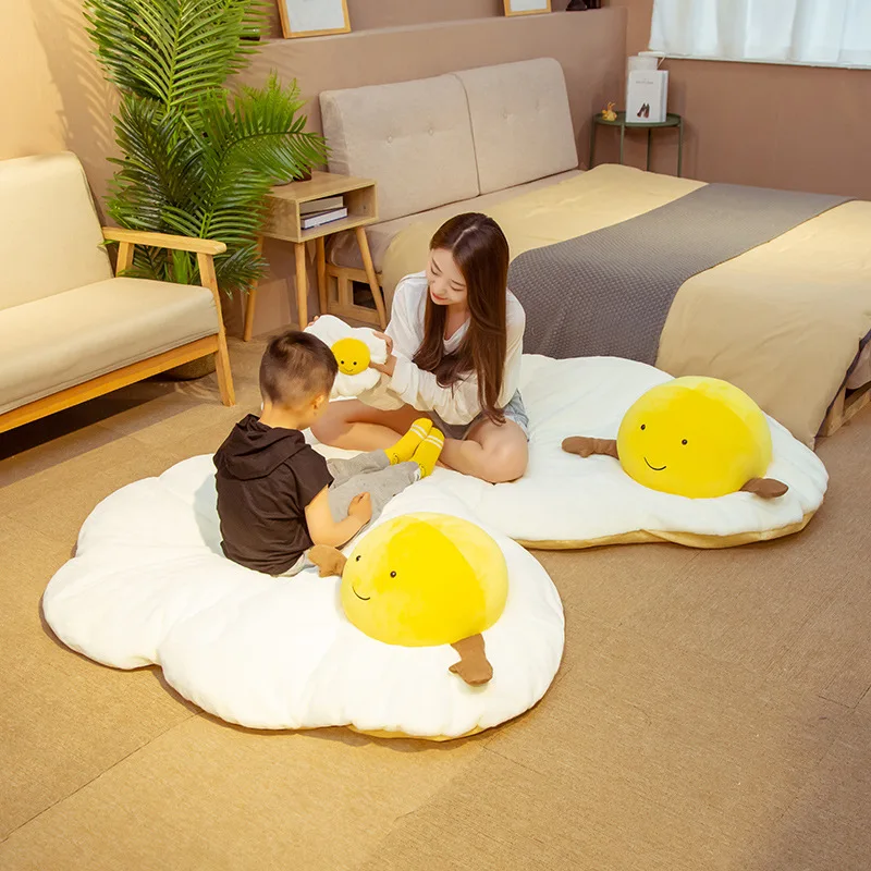 

1 pcs Kawaii ins Stuffed Soft Fried Egg Toy Plush Baby Toy Stuffed Cartoon Poached Egg Doll Sleep Pillow Cushion Kids Girl Gift