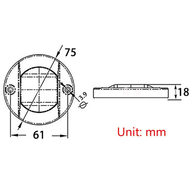 

1pc DC 12V LED Round Stainless Steel transom boat light -Boat/Yacht/Marine/Stern