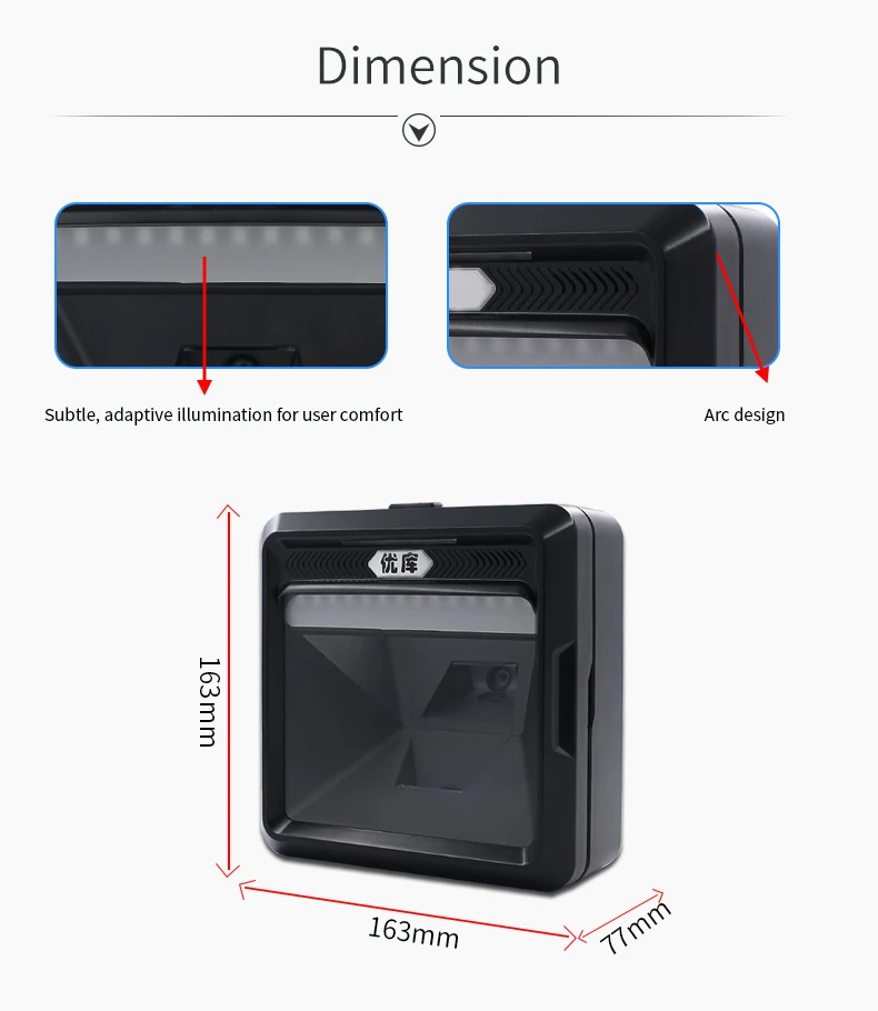 MP8000 лучший 2D QR 1D Презентация сканер Розничная superme USB настольный сканер Всенаправленный сканер штрихкодов