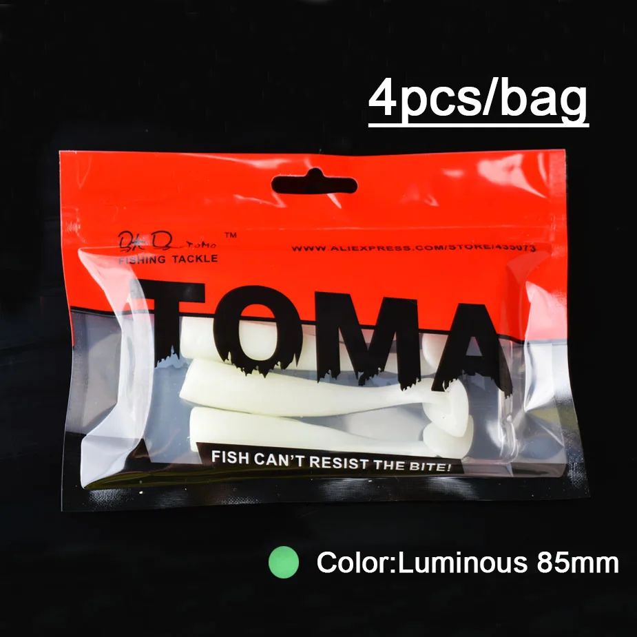 Luminous Tail 4pcs TOMA, новинка, черная блесна, джиг, приманка для рыбалки, мягкая, щука, приманка, 14 г, 21 г, 2 крючка, бас, рыбалка на сельдь, Мягкая приманка, лодка, код, морская приманка - Цвет: Luminous Tail 4pcs