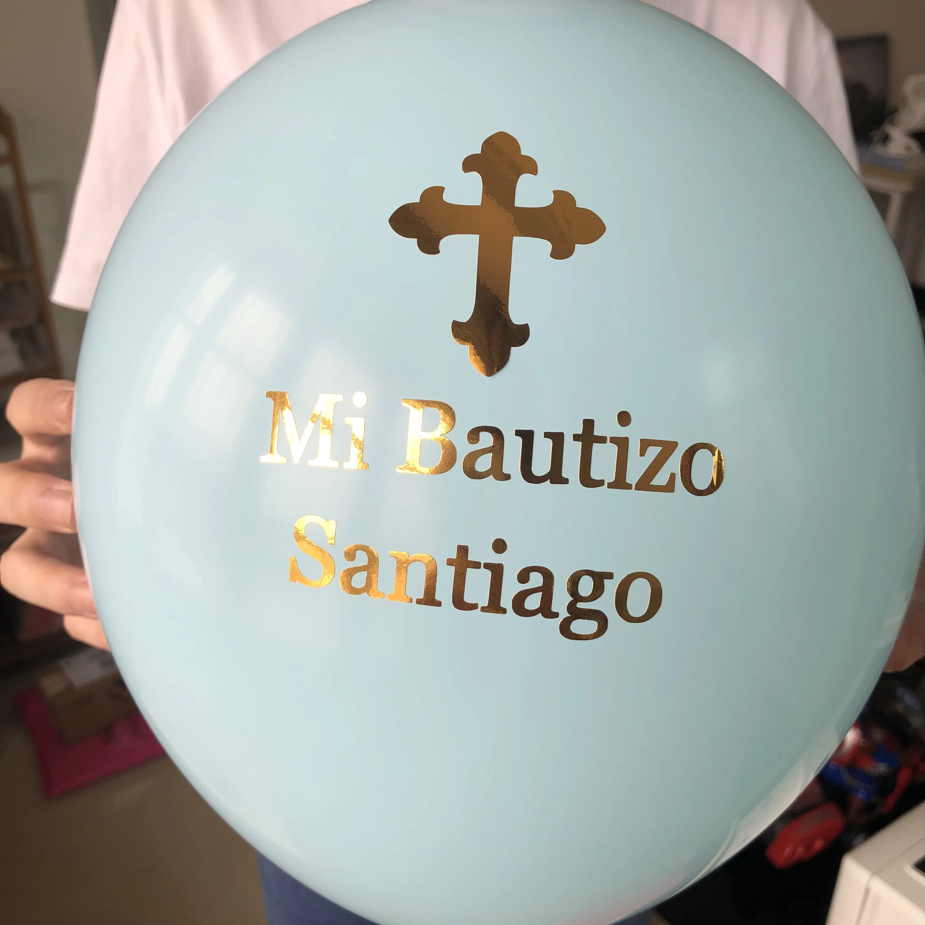 6 мои виниловые наклейки для крещения, воздушные шары Mi Bautizo, вечерние украшения, сувениры