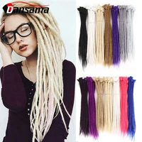 dansama handmade dreadlocks hair extensions 20 inch reggae crochet hair hip hop style crochet braids synthetic hair blonde black