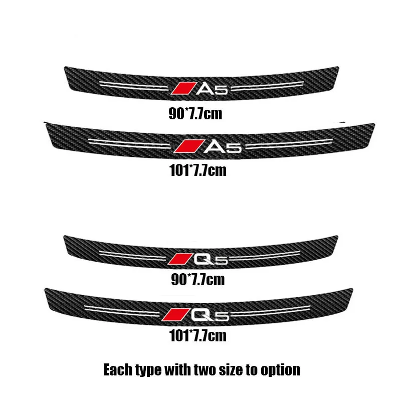 Защитная пластина для багажника автомобиля наклейки из углеродного волокна Audi A4