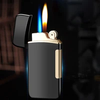 butane turbo lighter two flames metal gas lighter cigarettes lighters metal lighters smoking accessories gadgets for men