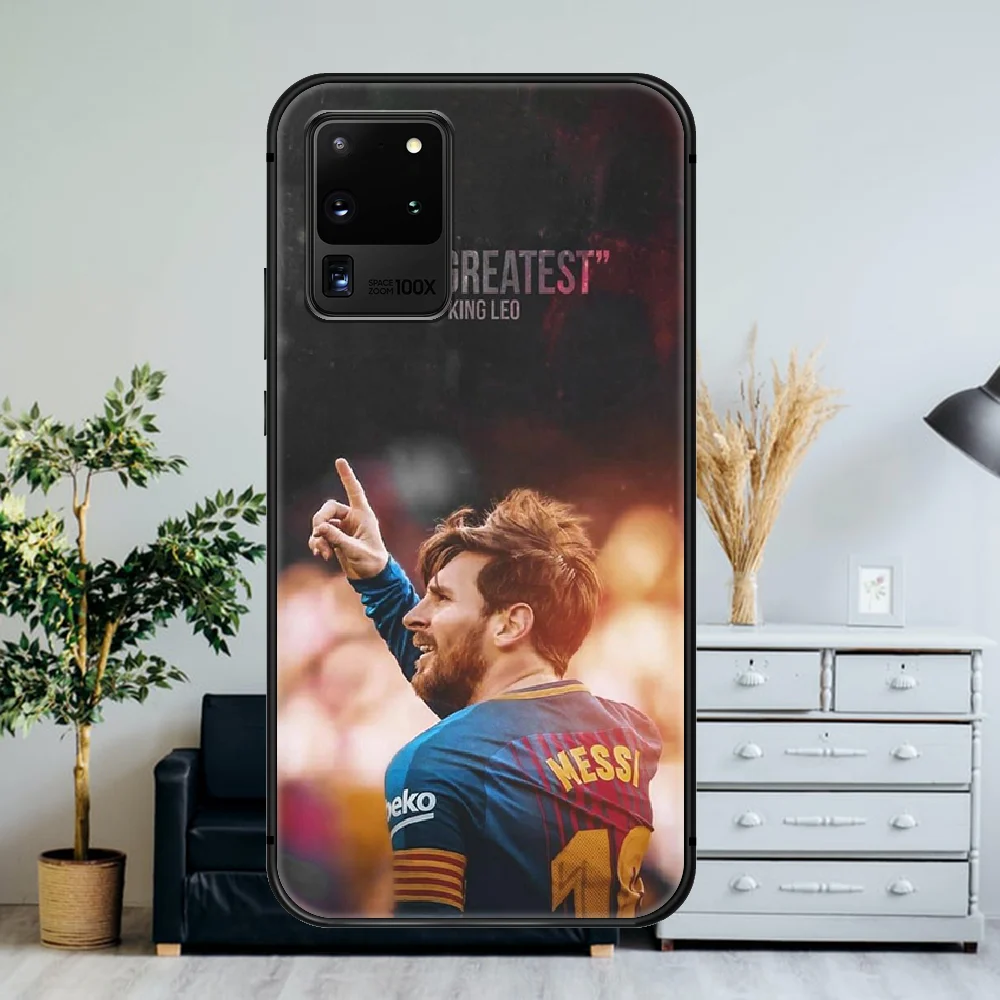 

Football Superstar Lionel Messi Phone Case For Samsung Galaxy Note S 8 9 10 20 Plus E Lite Uitra black Coque Pretty Waterproof