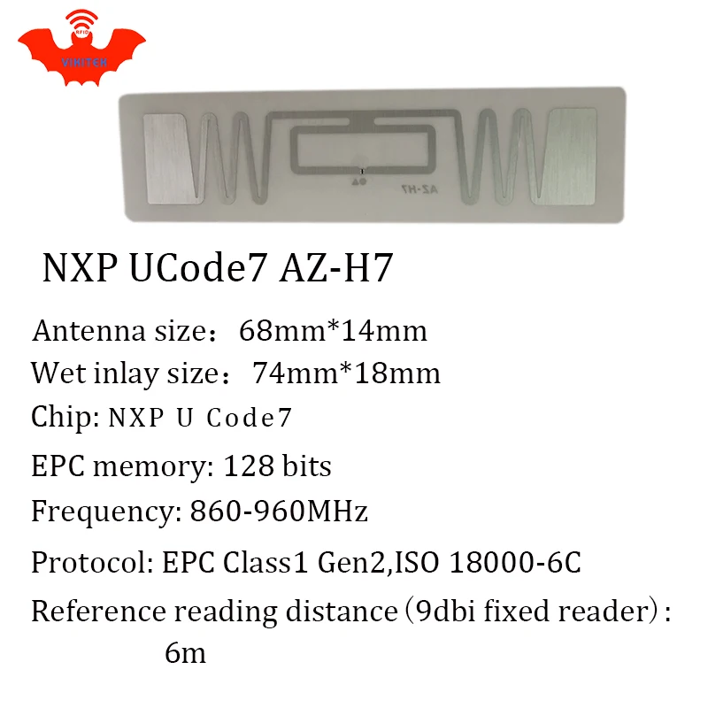 

RFID sticker UHF NXP Ucode7 chip AZ-H7 inlay 900 915 868mhz 860-960MHZ Higgs3 EPCC1G2 6C smart card passive RFID tags label