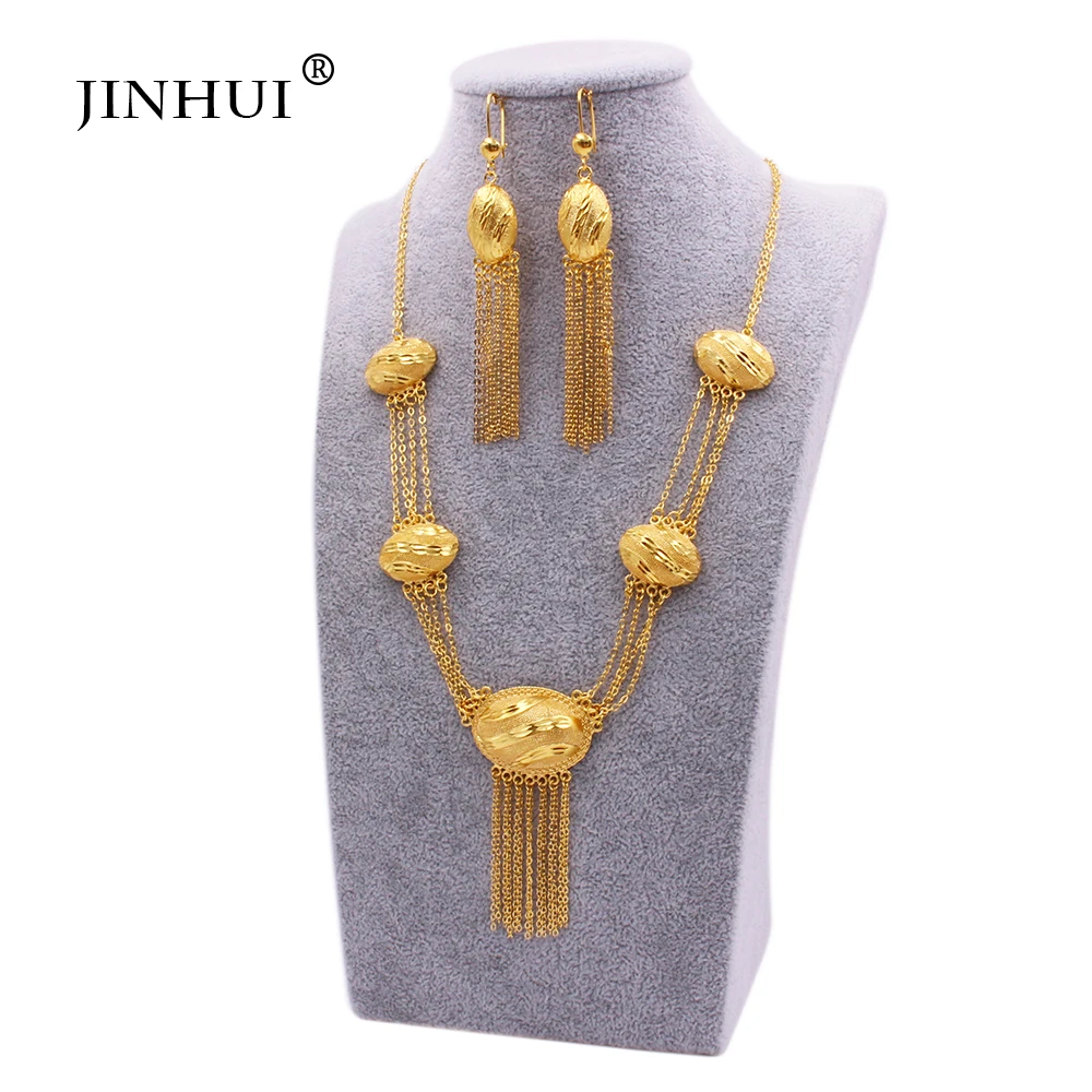 Свадебные ювелирные наборы в африканском стиле ожерелье и серьги с подвеской из