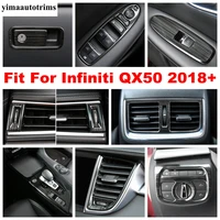window lift panel air ac outlet vent head light button cover kit trim stainless steel accessories for infiniti qx50 2018 2021