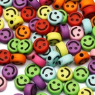 50100 шт. 5x10 мм, смешанные цвета, смайлик, блестящие плоские бусины, аксессуары для браслетов