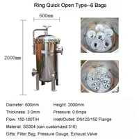 Bag Type Filter Industrial Big Flow Strainer SS304 High Precion Pipe Water Oil Diesel Lacquer Sediment Beer Multi Bags Filter