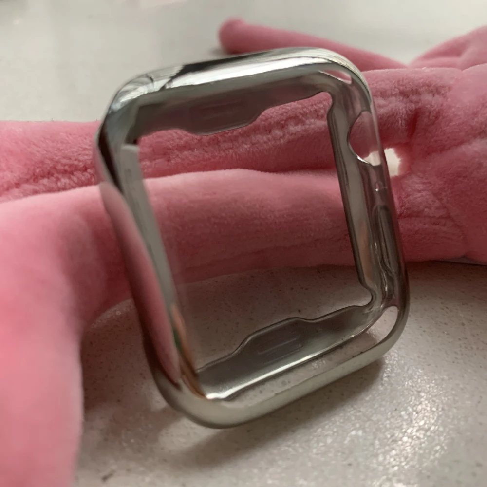 SILVER Прозрачный чехол для Apple Watch Series 3 2 1 38 мм 42 мм полный тонкий мягкий прозрачный ТПУ защитный чехол для iWatch 5 4 44 мм 40 мм - Цвет: SILVER