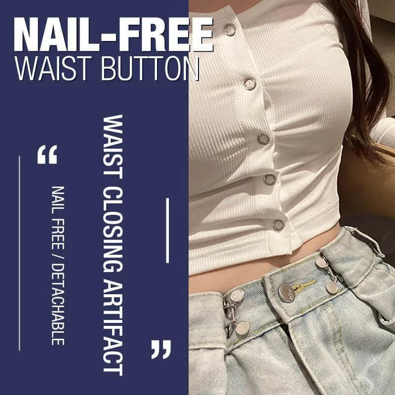 

Adjustable Snap Button Set No-Sewing Waist Buckles Waist Button Jeans Matal Shirt Pant Extended Pant Universal
