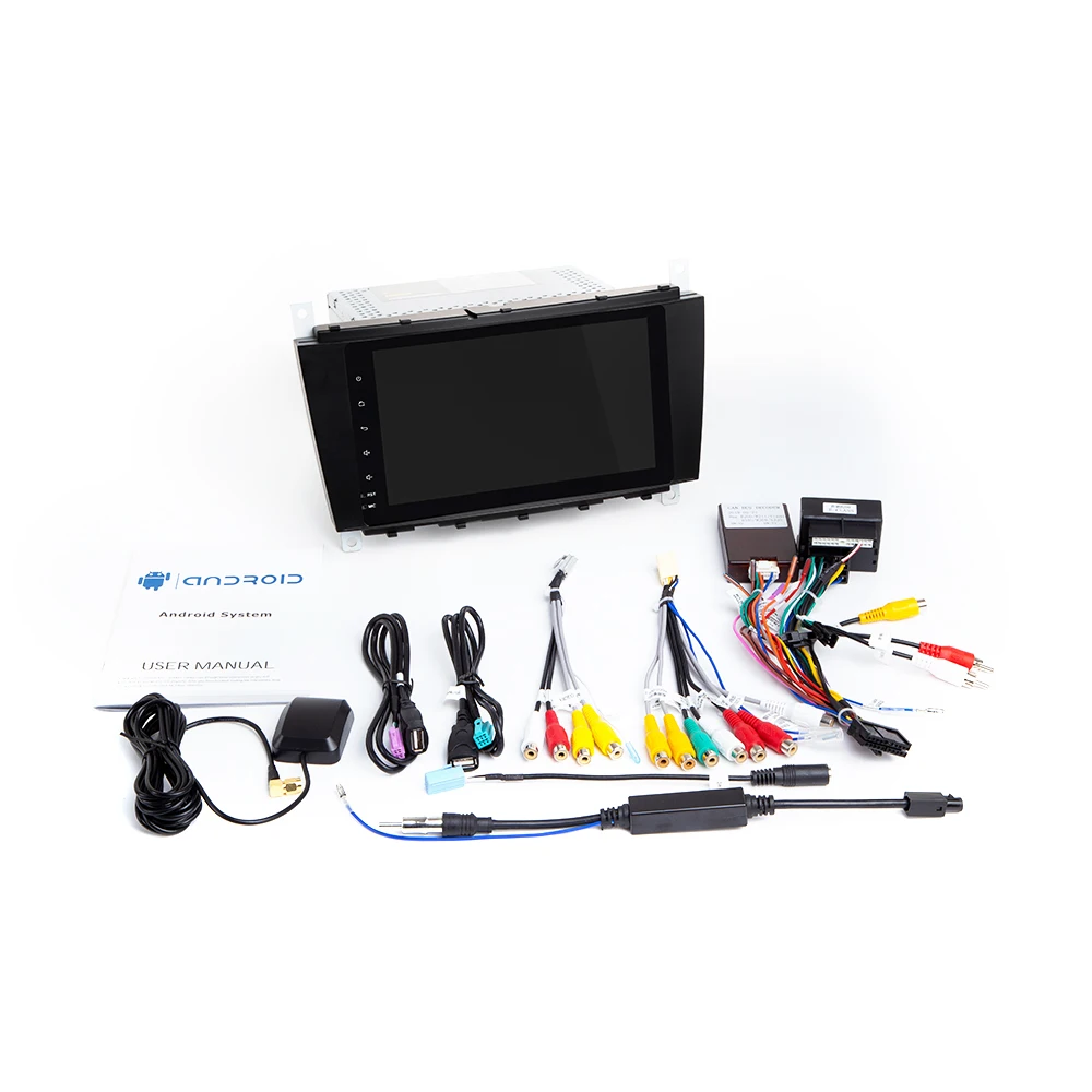 Автомобильный мультимедийный плеер 2Din 4 ГБ 64 Android 10 для Mercedes/Benz W203 A-Class C-Class C200 CLK200