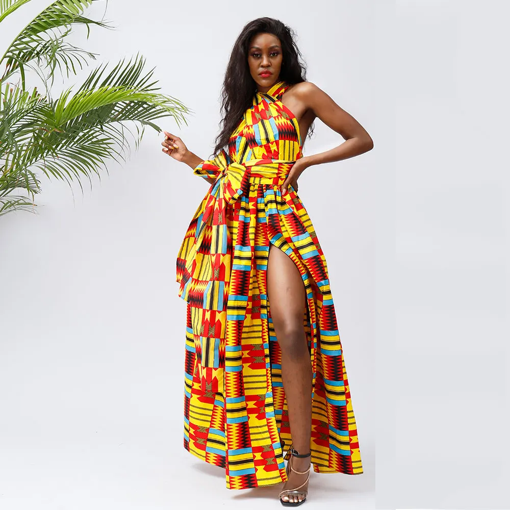 

African Dresses For Women kente print wax dresses african ankara long dresses african clothes new fashion women wedding dresses