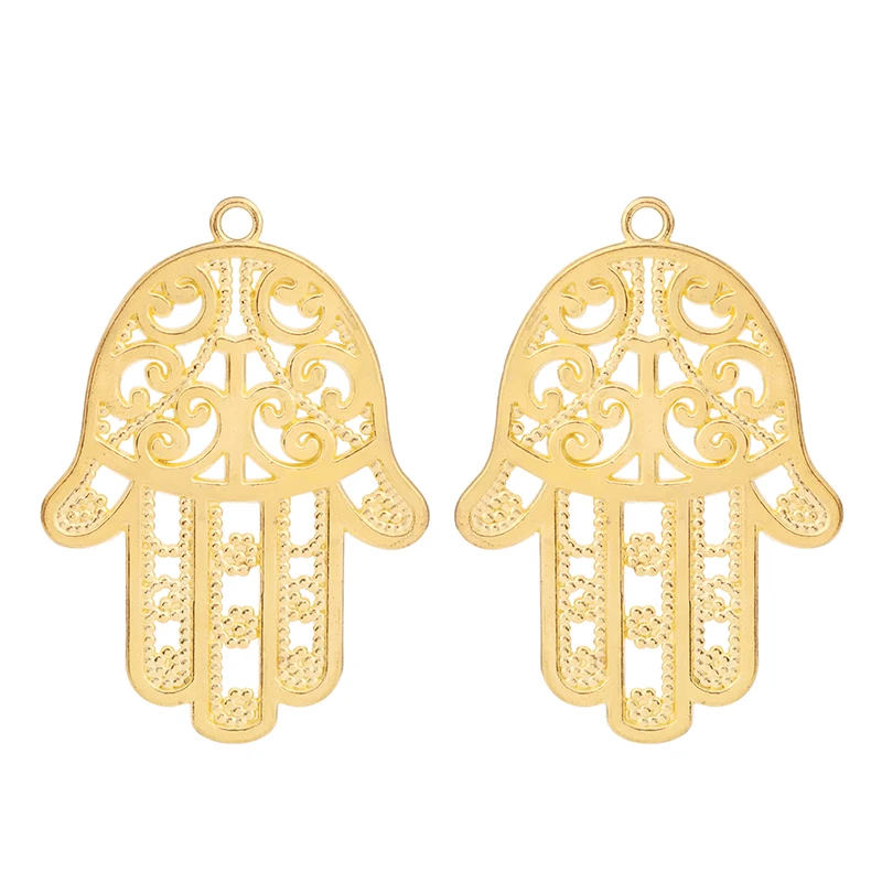 ZXZ 2 шт. Большие Подвески золотого цвета для ожерелья ювелирные изделия фурнитура