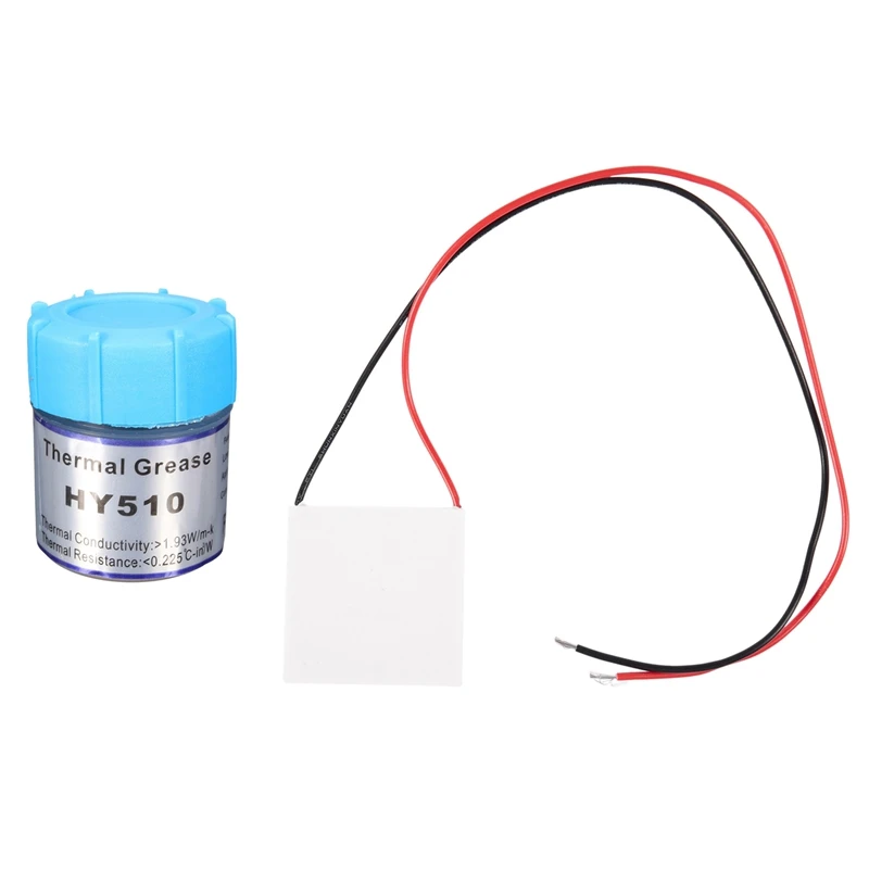 

Fashion1 Pcs Heatsink Thermoelectric Cooler Peltier Cool Plate Module 12V 6A 72W & 1 Pcs HY510 10G Grey Thermal Conductive Greas