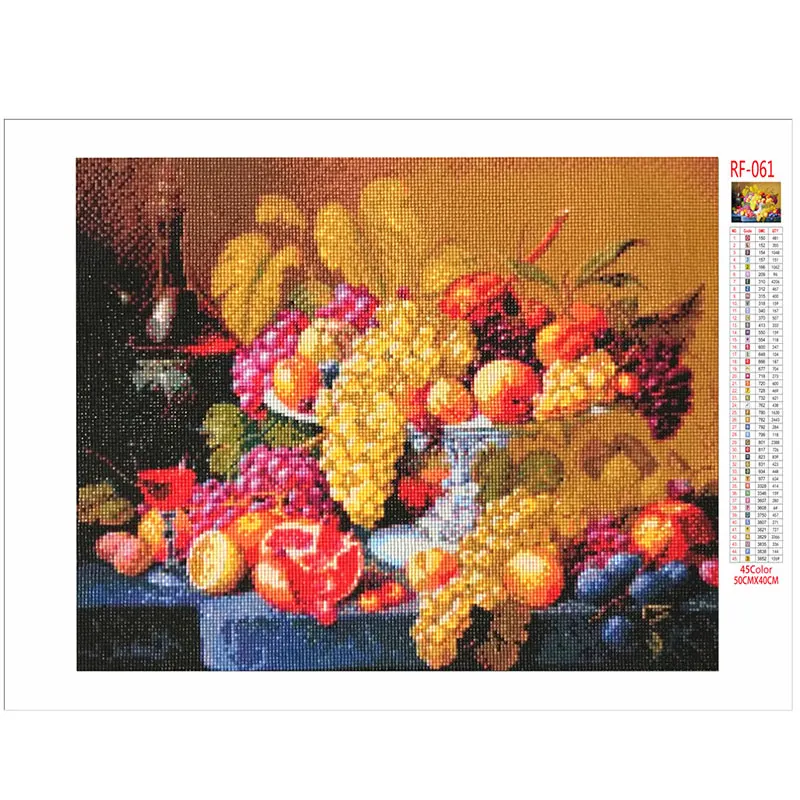 AZQSD Алмазная вышивка, украшение для дома на кухне, алмазная живопись, фрукты, стразы, Алмазная мозаика, полный дисплей, подарок