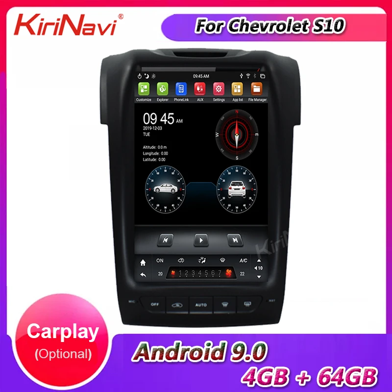 Автомагнитола KiriNavi 11 8 дюйма Android 9 0 для Chevrolet S10 Isuzu D Max GPS навигация автомобильный