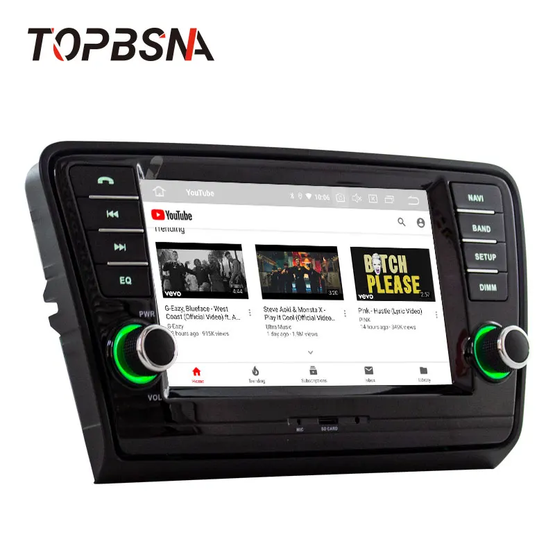 Автомобильный DVD-плеер TOPBSNA Android 10 для VW Skoda Octavia III 2014-2017 Wi-Fi мультимедиа GPS