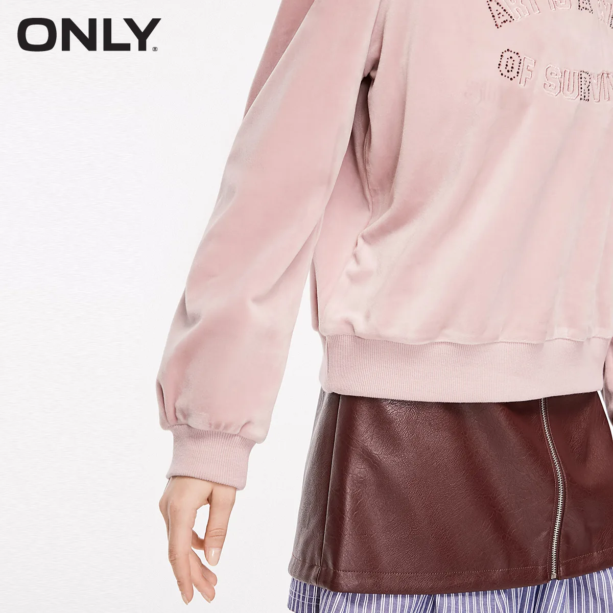 Только бархатные Стразы с буквенным принтом толстовки длинными рукавами |