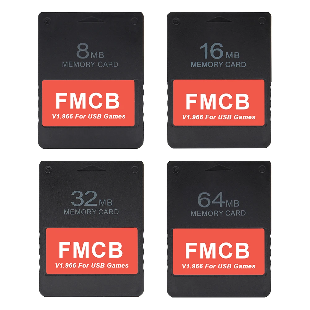 

Memory Card FMCB V1.966 for PS2 PS1 Console 8MB 16MB 32MB 64MB USB HDD Games Retro Video Gaming Adapter Card Storage Card