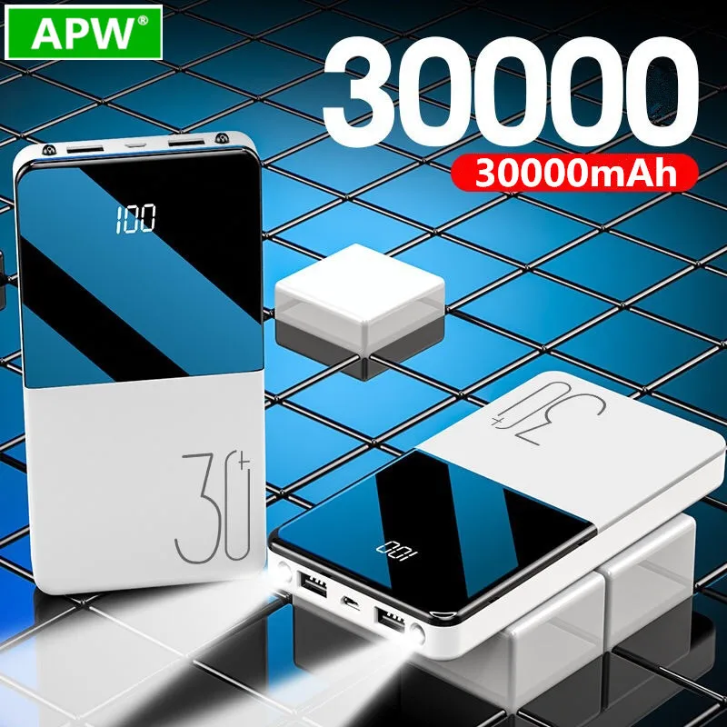 Внешний аккумулятор беспроводное зарядное устройство 30000 мА/ч портативный