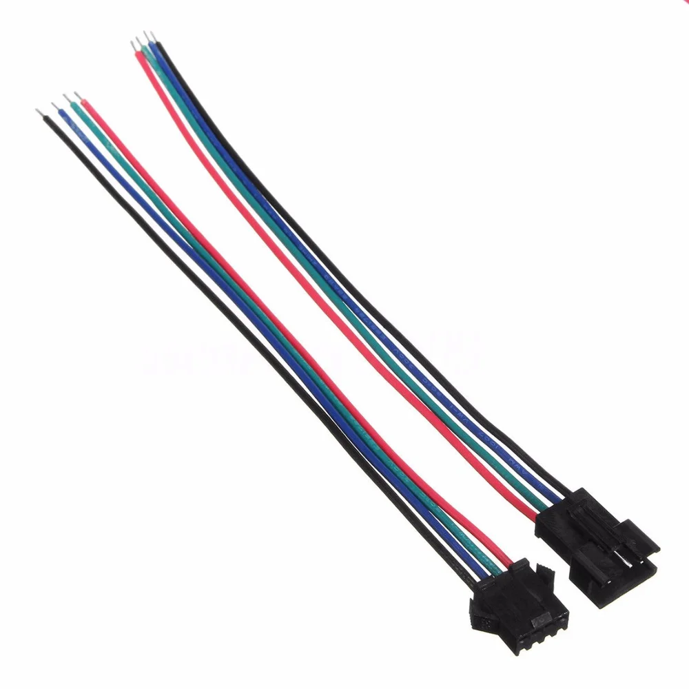 10 комплектов 4 Pin JST SM 2 54 мм мужской и женский разъемы с 22AWG провода 15 см Длина |