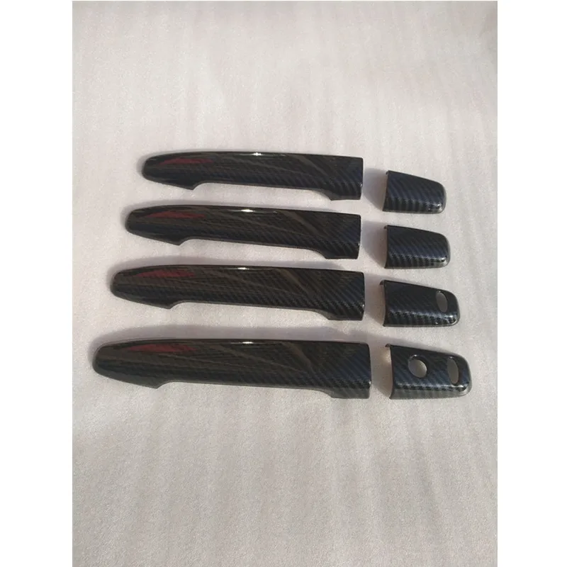 8 шт./комплект автомобильные наклейки из углеродного АБС-пластика на дверную
