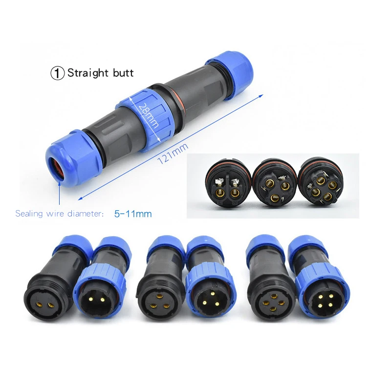 IP67 водонепроницаемый разъем штекер типа папа и мама водонепроницаемая