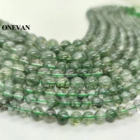 onevan green crystal quartz beads 6mm 8mm 10mm smooth loose stone bracelet necklace jewelry making diy accessories gift design