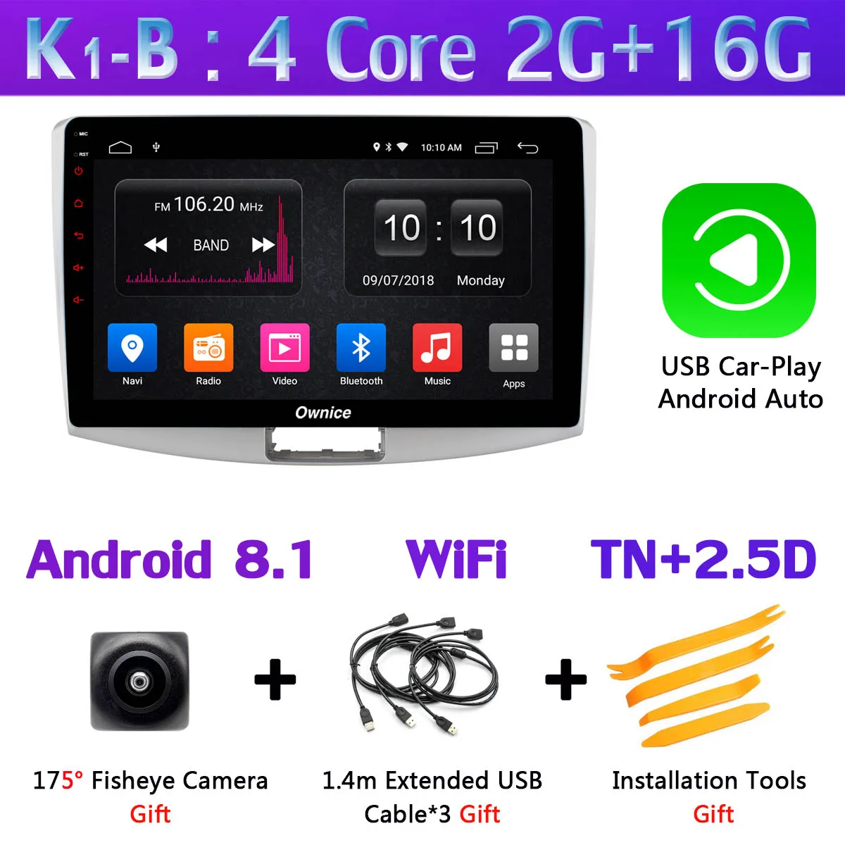 360 ° камера 4G WiFi Android 9,0 4G+ 64G DSP SPDIF CarPlay Автомобильный мультимедийный плеер для VW Passat B6 B7 Passat CC gps навигация радио - Цвет: K1-B-CarPlay