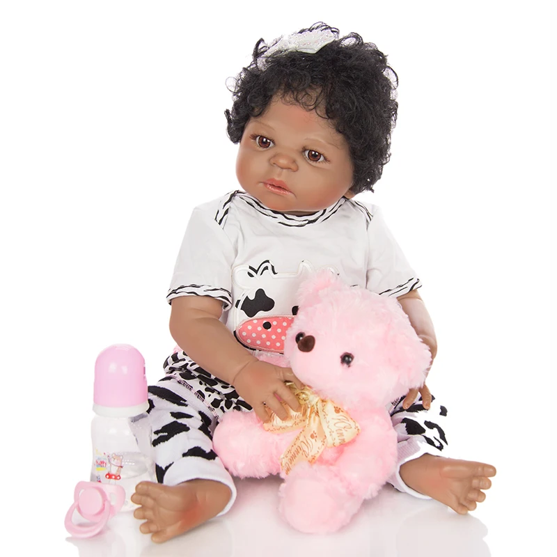 Кукла реборн 23 дюйма Реалистичная силиконовая виниловая Кукла-младенец