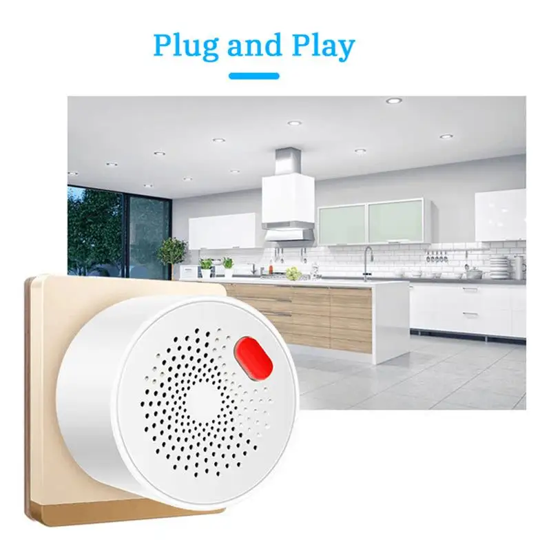 Smart Life Tuya wifi Air Alarm formaldehyde VOC carbon dioxide temperature humidity Sensor Automation Detector US Plug | Инструменты