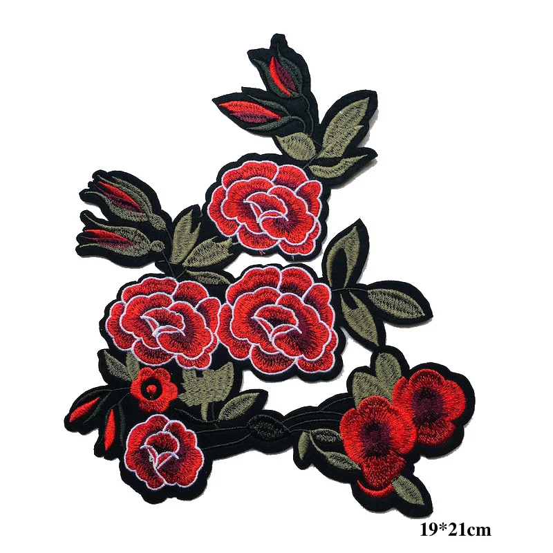 В наличии! 1 намоток Tiger с мордами животных Сердце Вышитые нашивки цветы для