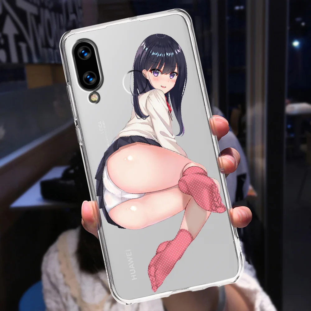 Sexy ass Hot anime girl Phone Case Transparent For Huawei Honor 6 7 8 9 10 10i 20 A C X Lite Pro Play transparent luxury | Мобильные