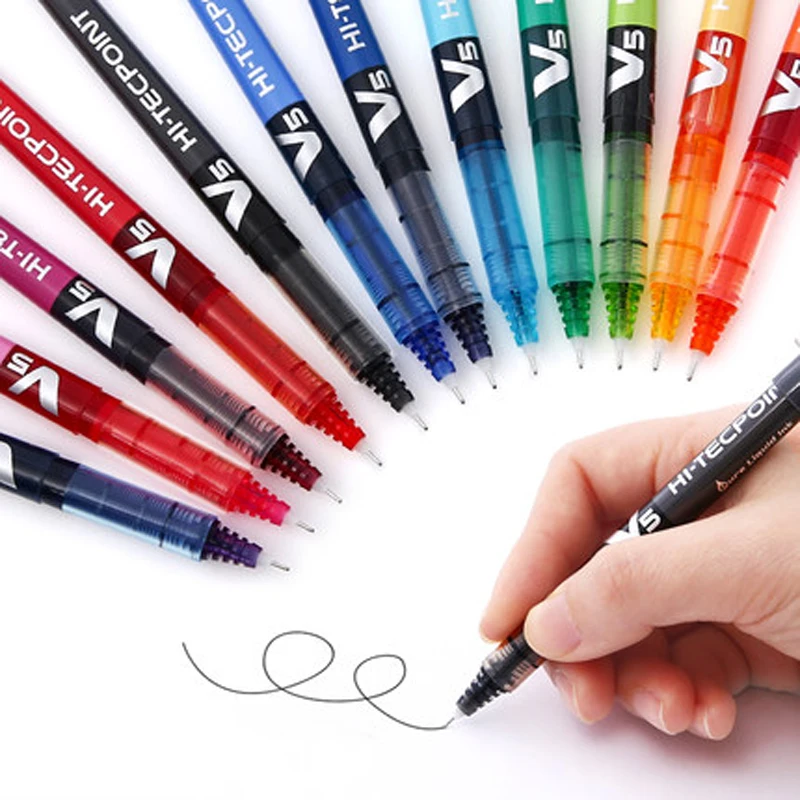 

Japan PILOT Gel Pen BX-V5 Straight Liquid Color Gel Pen 0.5mm High Quality Large Capacity Water Pen Office Student Supplies