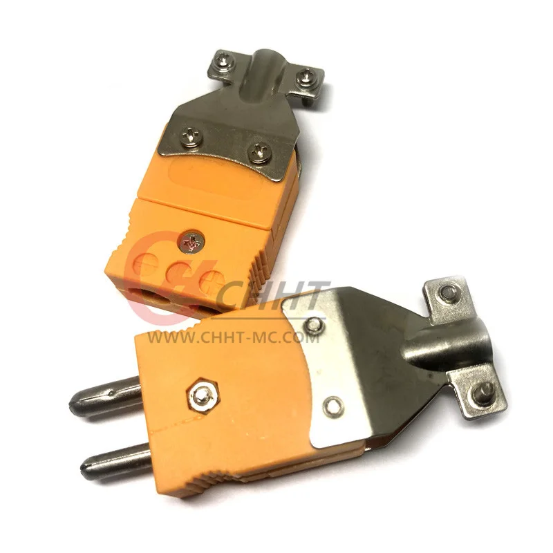 K-образный штекер и гнездо разъема термопары с зажимом |