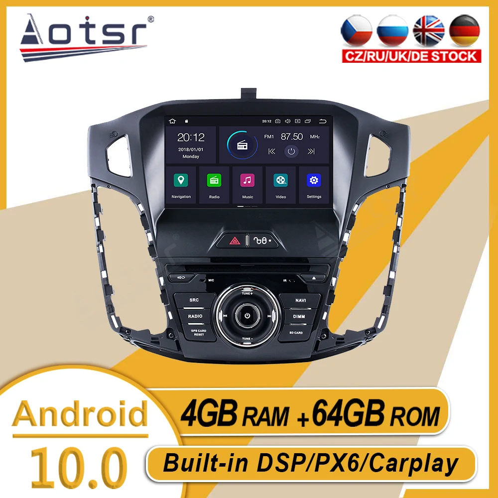 64G для Ford Focus 3 Mk 2012 2017 автомобильный стерео мультимедийный плеер Android GPS навигация