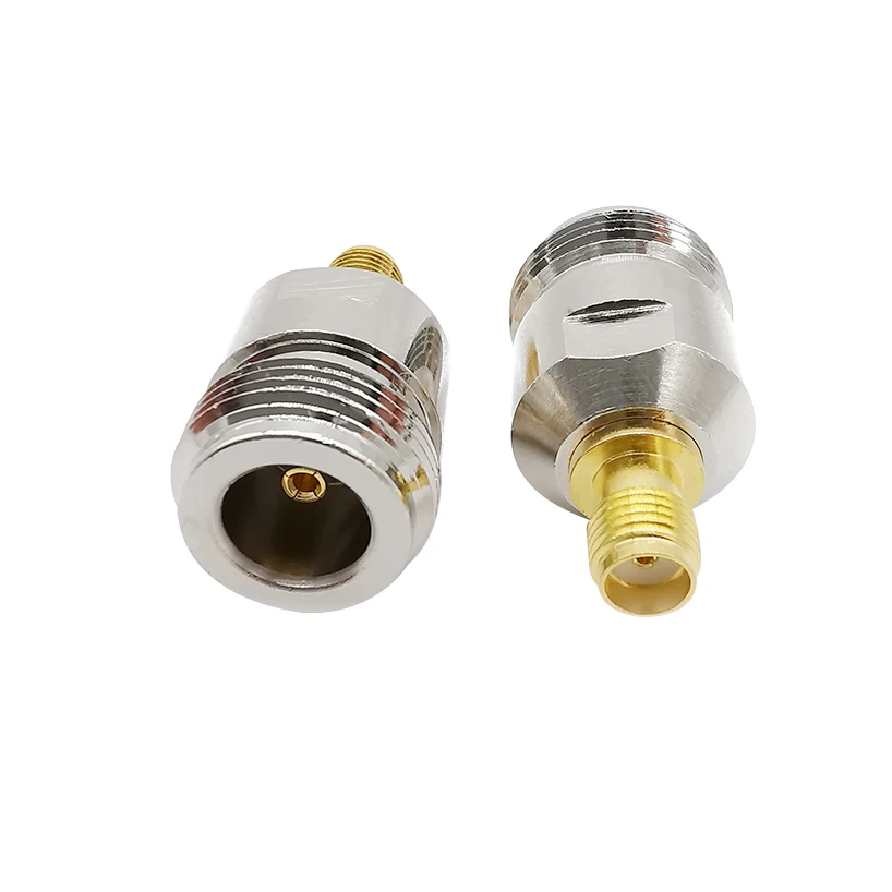 Металлический N-образный гнездовой разъем на гнездо SMA прямой коаксиальный